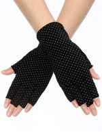 Maxdot Sunblock Fingerless Gloves Non-slip UV Protection Driving Gloves Summer Outdoor Gloves for Women and Girls (Black)