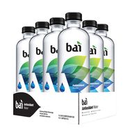 Bai Antioxidant Water, Alkaline Water, Infused with the Antioxidant Mineral Selenium, Purified Water with Electrolytes added for Taste, pH Balanced to 7.5 or Higher, 33.8 Fluid Ounce, 12 count