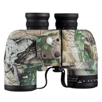 QUNSE 10x50 Military Binoculars for Adults with Range Finder and Compass, Suitable for Hunting, Bird Watching and Traveling (10x50, Army)