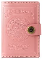 Villini - Leather RFID Blocking US Passport Holder Cover ID Card Wallet - Travel Case (Pale Pink)