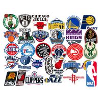 31Pcs Basketball Team Theme Logo Stickers Water Bottles Stickers for Teens Girl Adults | Perfect for Waterbottle Laptop Phone Hydro Flask Travel Vinyl Stickers Waterproof