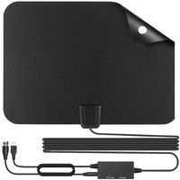HD TV Antenna Indoor Digital Amplified HDTV Antenna 60 Mile Range 2018 Newest Creative Switch Console Amplifier Signal Booster, 16.5FT High Performance Coaxial Cable - 4K HD Signal Reception