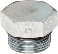 Brennan 6408-12-O Steel Straight Thread O-Ring  Tube Fitting, External Hex Plug, 3/4" Tube OD, 1-1/16-12 Male Straight Thread O-Ring Boss