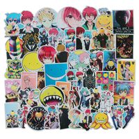 The Japanese Anime Assassination Classroom Waterproof Laptop Stickers Waterproof Skateboard Snowboard Car Bicycle Luggage Decal 50pcs Pack (Assassination Classroom)