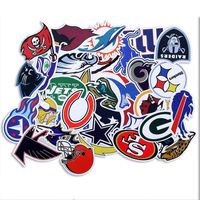 Football NFL New England Stickers，32Pcs Soccer Star Stickers，Laptop Computer Car Skateboard Motorcycle Bicycle Luggage Guitar Bike Decal Sticker.(SG-32-GL)