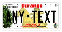 Durango Mexico Placas License Plate