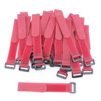 Pasow 25 Pcs 8-Inch Cable Ties with plastic buckle Reusable Wire Cord cable tie - Red