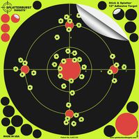 Splatterburst Targets -12 inch Adhesive Stick & Splatter Reactive Shooting Targets - Gun - Rifle - Pistol - Airsoft - BB Gun - Pellet Gun - Air Rifle (50 Pack)