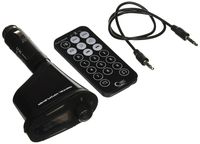 Generic Car Kit MP3 Player Wireless FM Transmitter Modulator USB SD MMC Slot Red LCD Display with Remote, Red