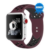 NOMBARGO Sport Watch Band Replacement for Apple Watch Band 42mm 44mm Comfortable Silicone Wrist Band Compatible with Series 1 to 5 (Purple-Purple)