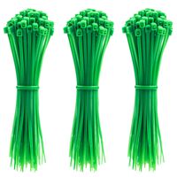 4 Inch Clear Zip Ties, 300pcs Nylon Cable Ties GREEN