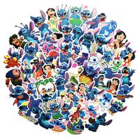 55pcs Lilo & Stitch Cartoon Anime Stickers Laptop Computer Bedroom Wardrobe Car Skateboard Motorcycle Bicycle Mobile Phone Luggage Guitar DIY Decal (Lilo & Stitch 50)
