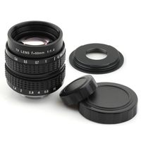 Pixco 50mm F1.4 CCTV Lens for C Mount Camera + 16mm C Mount Movie Lens to Sony E-Mount NEX Camera Lens Adapter