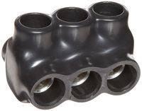 Morris Products 97653 Multi-Cable Connector, Insulated, Dual Entry, Black, 3 Ports, 350 - 6 Wire Range, 5/16" Allen Hex 3 Ports, 350 - 6 Wire Range, 5/16" Allen Hex