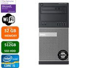 Dell Optiplex 9020 Mini Tower Desktop PC, Intel Core i5-4570-3.2 GHz, 32GB Ram, 512GB SSD WiFi, DVD, Windows 10 Pro (Renewed)