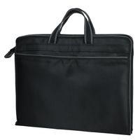 Portable Business Briefcase Zipper Bag Waterproof Durable B4 File Folder Bag Lightweight Carrying Case Handbag Large Capacity Document Storage Organizer Holder for Office Meetings School Travel