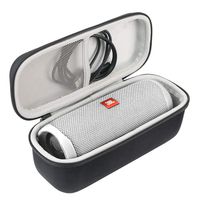 Khanka Hard Travel Case Replacement for JBL FLIP5 Flip 5 Waterproof Portable Bluetooth Speaker (Black)