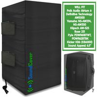 Two Sun Dust & Water Resistant Outdoor Speaker Covers Bags for Yamaha AW294, Definitive Technology AW 5500, Polk Audio Atrium 6, Yamaha AW350 & Bose 251 by SoundCover