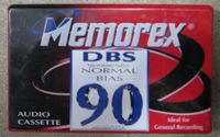 Memorex DBS IEC I/Type I Normal Bias 90 Audio Cassette Tape great for general recording. Best used with portable audio equipment. Mini-stereo systems and car stereo systems.