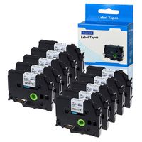 SuperInk 10 Pack Compatible for Brother TZ TZe TZe-231 TZ-231 Black on White Laminated Label Tape for PT-D210 PT-H100 PTD400AD PT-P700 PTD600 PT-1230PC P-touch Label Maker 12mm (1/2 Inch)x 8m (26.2ft)