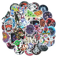 Ratgoo 100Pcs Popular Waterproof Vinyl Cute Funny Cartoon Stickers Decals Pack For Star Wars Motorcycle Car Luggage Phone Guitar Macbook Water Bottle Flasks Bike Laptop Motocross Girls Kids Teens Boys