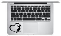 MacBook Sticker Decal - Chihuahua Love Dog pet Animal Lover - Matte Black Skins Stickers