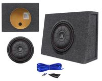 Kicker 43CVT124 COMPVT 800w 12" Shallow Slim Car/Truck Subwoofer+Sealed Sub Box