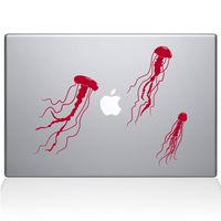 The Decal Guru Jellyfish MacBook Decal Vinyl Sticker - 13" MacBook Air - Red (1108-MAC-13A-DR)