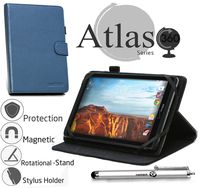 Navitech Blue Faux Leather Case Cover with Multi Stand Compatible with The Verizon Ellipsis 8 4G LTE Tablet