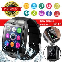 CNPGD [U.S. Warranty] Multi-function Smartwatch + Watch Cell Phone Black for iPhone, Android, Samsung, Galaxy Note, Nexus, HTC, Sony