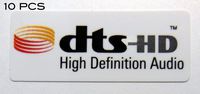 VATH 10 Pieces of DTS-HD High Definition Audio Sticker 12 x 30mm [732x10]