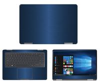 decalrus - Protective Decal for Samsung Notebook 9 Pro NP940X5M (15.6" Screen) Laptop Blue Texture Brushed Aluminum Skin case Cover wrap BAsamsungNtBk9pro15_np940x5mBlue