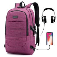 Ranvoo school backpack Laptop Backpack, Anti Theft Travel Backpack with USB Charging Port & Headphone interface for College Student for Women Men,Fits Under 15'6-Inch Laptop Notebook by SuSh (Purple)