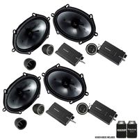 Kicker 46CSS684 - Two Pairs of CS-Series CSS68 6x8-Inch Component System with .75-inch tweeters, 4-Ohm (2 Pairs)