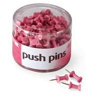 Officemate Breast Cancer Awareness Push Pins, 200 per Tub, Pink (08906)