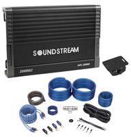SOUNDSTREAM AR1.2500D Arachnid 2500w Peak/1250w RMS Mono Amplifier+Amp Kit