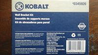 Kobalt Wall Bracket Kit - for use with Kobalt cabinets and K-rail
