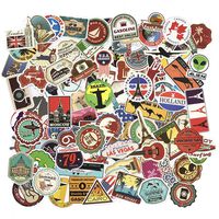 Laptop Stickers , 100 Pcs Random Waterproof Vinyl Travel Stickers for Water Bottles Car Skateboard Bumper Macbook Phone Cases Helmet Graffiti Decals