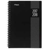 Mead Student Weekly/Monthly Planner, August 2017 - July 2018, 5-1/2" x 8-1/2", Type Treatement, White (CAW403D3)