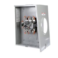 Talon 40407-025  3-Phase Meter Socket with 7 Jaw, Ringless Cover, Lever Bypass, Overhead and Underground Feed, 200-Amp