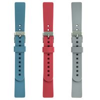 WITHit Designer Silicone Replacement Band for Fitbit Inspire/Inspire HR Band, 3-Pack, Bluestone, Coral and Light Gray - Secure, Adjustable, Fitbit Watch Band Replacement, Fits Most Wrists