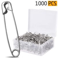 Mar2Son - 1000 Bulk Extra Large Jumbo 2 Inch Heavy Duty Safety Pins w/Case - High Grade Steel, Industrial Strength, Rust Resistant for Quilting, Knitting, Sewing, First Aid Kits, Fabrics, Crafts