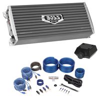 Boss Audio AR2400.4 2400 Watt 4-Channel Car Audio Amplifier+Amp Kit+Bass Remote