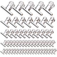 Sunmns 60 Pieces Stainless Steel Clips Heavy Duty Metal Clip for Photos Bags Kitchen Home Office Usage, 5 Sizes (0.78, 1.18, 1.5, 2, 2.5 inch)