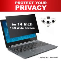 PANAREA 14.0 Inch Privacy Screen Filter for Widescreen Laptops. Premium Privacy Screen Filter for Widescreen (16:9) Laptops. Fits most PC brands HP/ThinkPad/Dell and more
