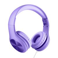 New! LilGadgets Connect+ PRO Kids Premium Volume Limited Wired Headphones with SharePort (Children) - Purple