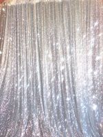 TRLYC 6 Ft X 6 Ft (72x72) Silver Sequins Backdrop Curtain for Wedding Mathera' Day