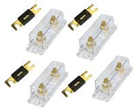 VOODOO 0/2/4 Gauge Ga ANL Fuse Holder + 100 Amp ANL Fuses (4 Pack) (150 Amp Fuses)