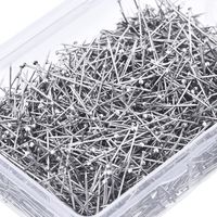 Head Pins Fine Satin Pin Dressmaker Pins for Jewelry Making, Sewing and Craft, Stainless Steel, 1 1/16 Inch (2000 Pieces)