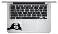MacBook Sticker Decal - Love paw Print Hands Heart Shape Dog pet Animal Lover - Matte Black Skins Stickers